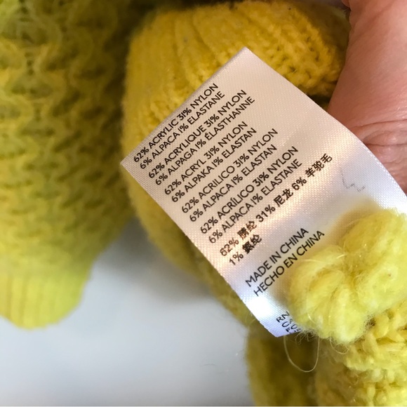 Anthropologie neon yellow oversized knit sweater - Picture 11 of 11